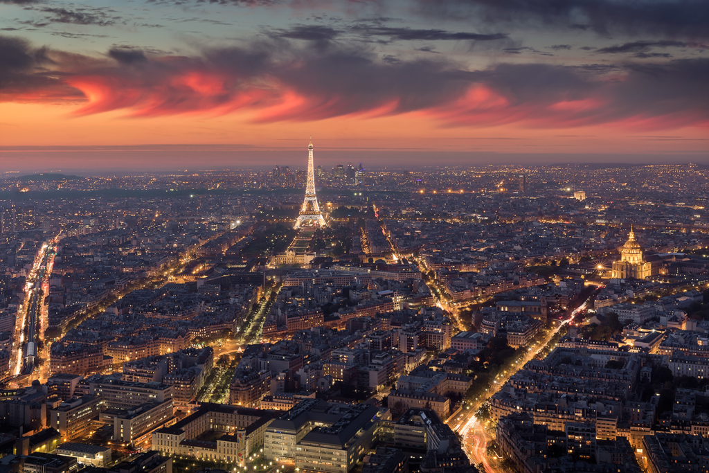 Paris skyline from the tour Montparnasse - Landscape photographer Brussels Paris - Photographe de paysage Bruxelles Paris
