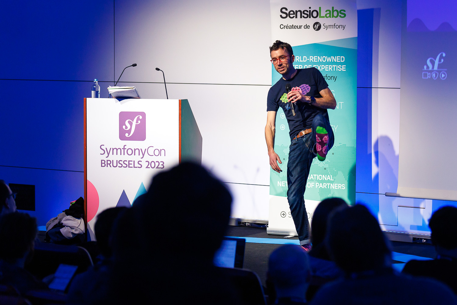 SymfonyCon Brussels IT Conference - Speaker in socks